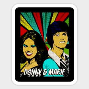 Donny And Marie Osmond Pop Art Design // Fan Art Sticker